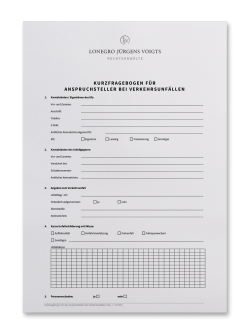 Kurzfragebogen Anspruchsteller