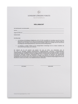 Vollmacht Ordnungswidrigkeit